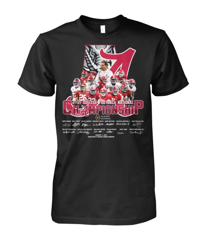 Alabama Crimson Tide 2021 College Football National Championship Signature T-shirt And Hoodie