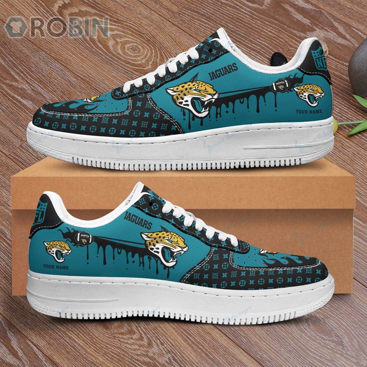 Jacksonville Jaguars CUSTOM Nike Air Force Shoes 