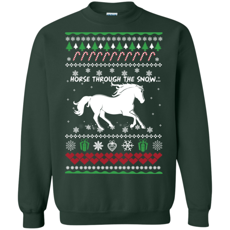 Christmas – Horse lover sweater – Horse through the snow sweater, tshirt, tank, hoodie