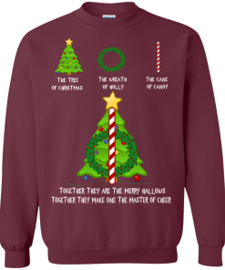 Christmas Sweater: The Tree Of Christmas – The Wreath of Holly – The Cane Of Candy Sweater Shirt