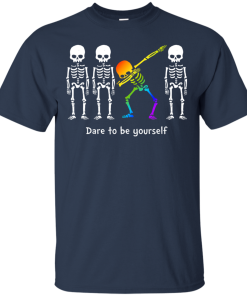 Dabbing Skeleton – Dare to be yourself tshirt, tank, sweater