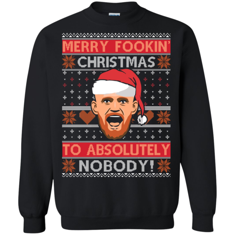 Conor McGregor Merry Fookin Christmas To Absolutely Nobody Sweater