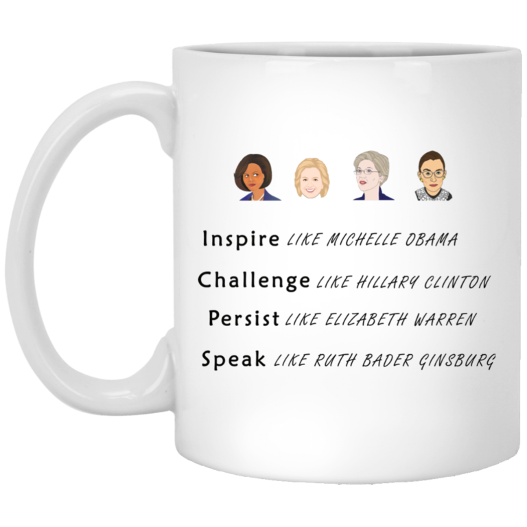 Inspire like Michelle Obama – Challenge like Clinton Coffee Mugs