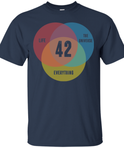 Venn Diagram: Life, the Universe & Everything – Life Meaning is 42 tshirt, tank, sweater