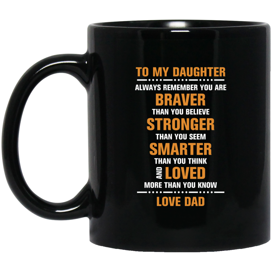 To my daughter - Always remember you are braver than you ...
