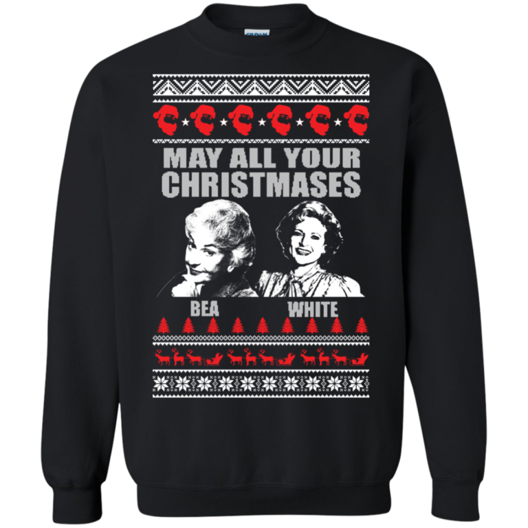 Golden girl christmas: May All Your Christmases Bea White Christmas Sweater