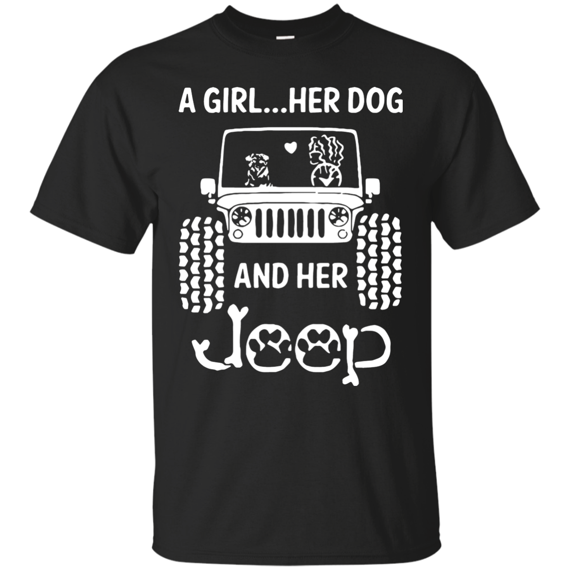 A Girl Her Dog and Her Jeep shirt