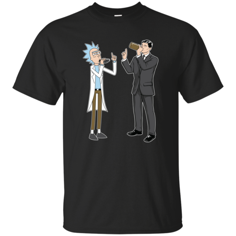 Funny shirt: Rick and Archer drink wine t shirt, tank, long sleeve