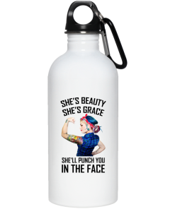 She’s beauty She’s grace She’ll punch you in the face mugs
