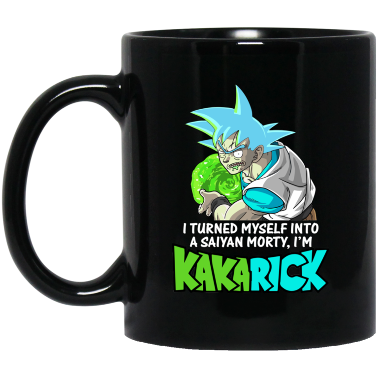 I’m Kakarick – I turned myself into a saiyan Morty coffee mugs