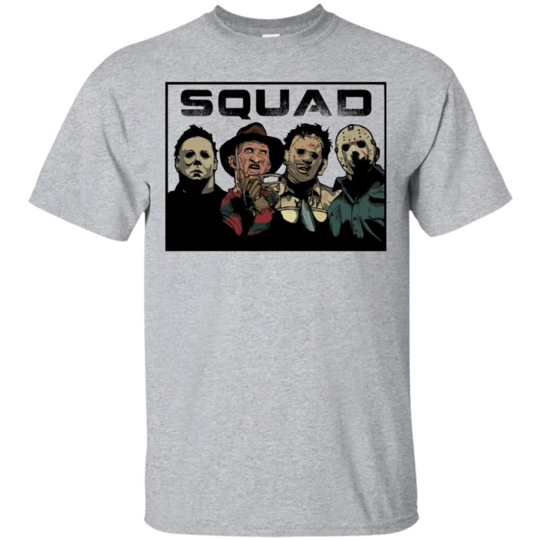 The Nightmare Squad: Michael Myers – Krueger – Leatherface – Jason t shirt, tank, long sleeve