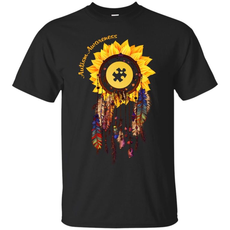 Autism Awareness Dream Catcher Sunflower T shirt, LS, Hoodie