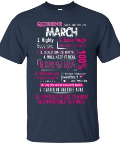 10 Reasons Queens are born in March t shirt, tank, hoodie