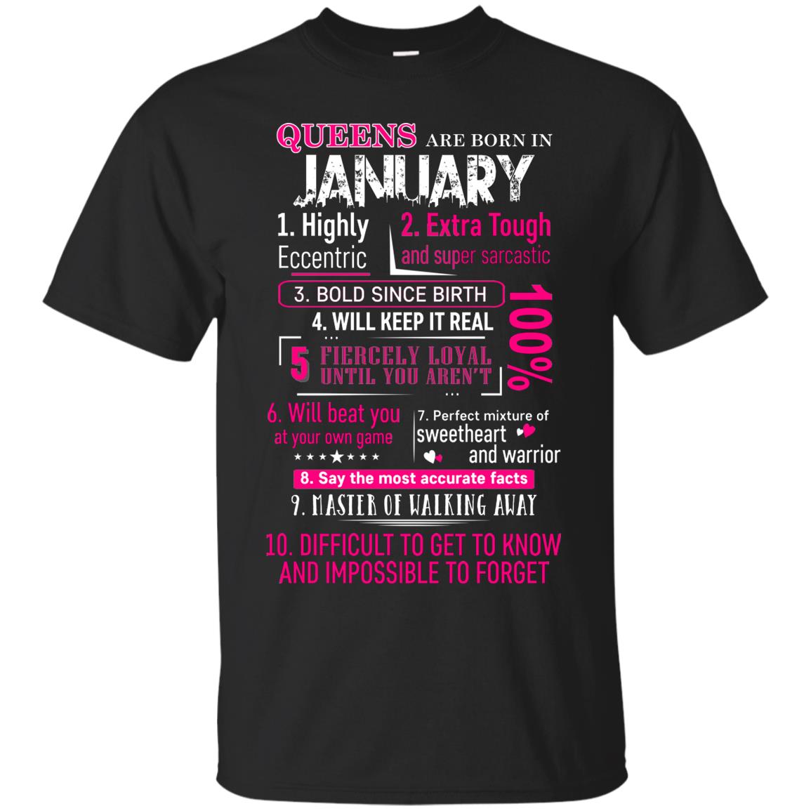 10 Reasons Queens Are Born In January shirt