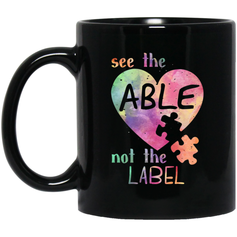 See the able not the label mugs