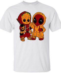 Baby groot and baby deadpool shirt