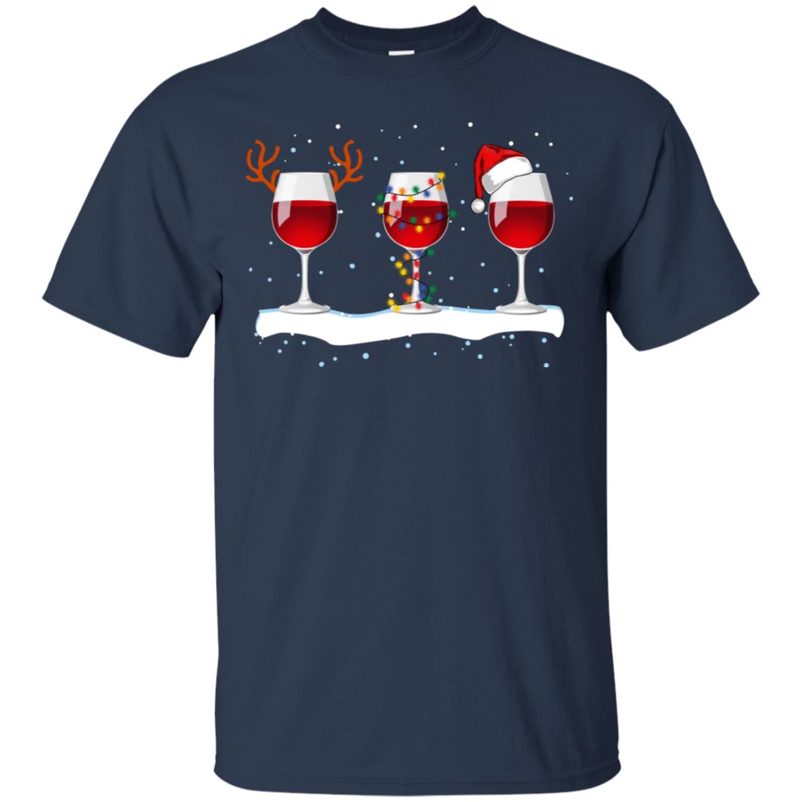 Wine Glass Christmas T shirt, Ls, Hoodie - RobinPlaceFabrics