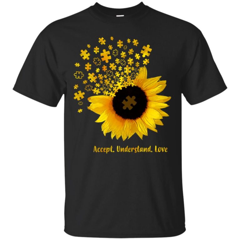 Sunflower awareness accept understand love t shirt, ls, hoodie