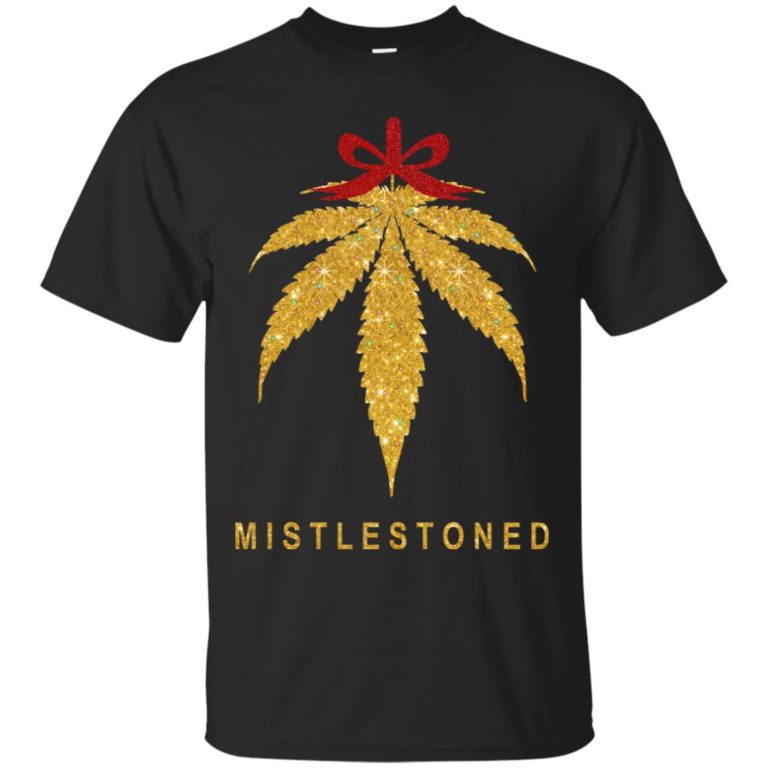 Mistlestoned Weed Christmas T shirt, Ls, Sweatshirt