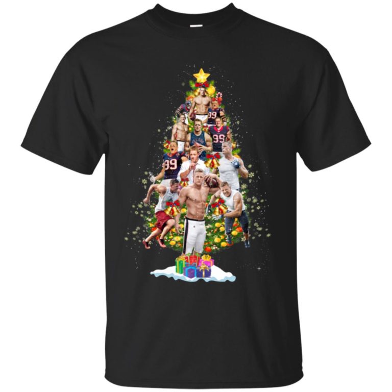 JJ Watt Christmas Tree T shirt, Ls, Sweater