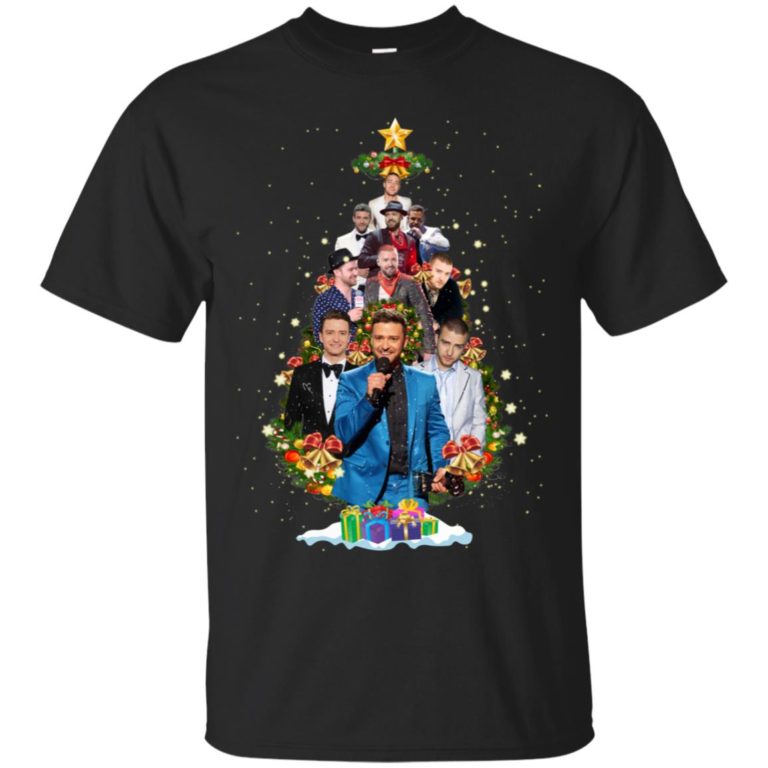 Justin Timberlake Christmas Tree T shirt, Ls, Sweater