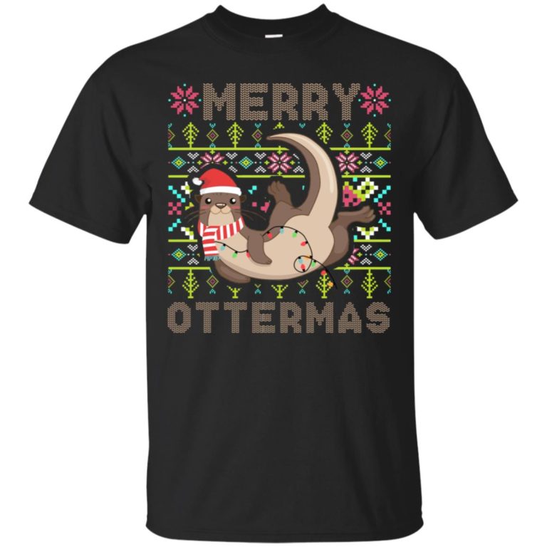 Mery Ottermas Ugly Christmas Sweater, T shirt, Ls