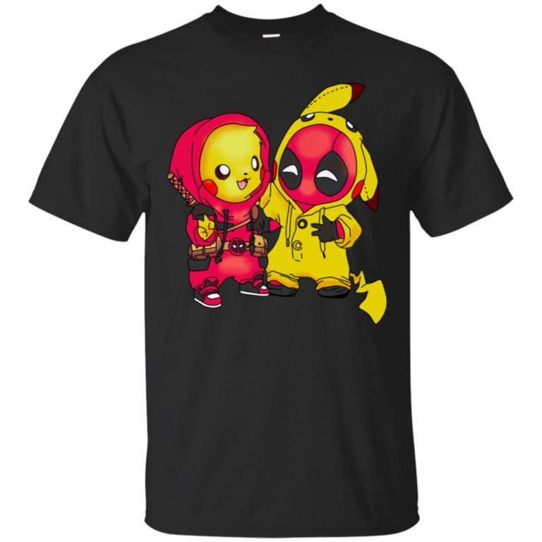 Baby Pokemon Pikachu and Deadpool T shirt, Ls, Sweatshirt