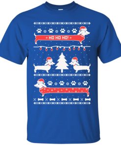 Cute Dachshund Snow Ho Ho Ho Ugly Christmas T shirt, Ls, Sweater
