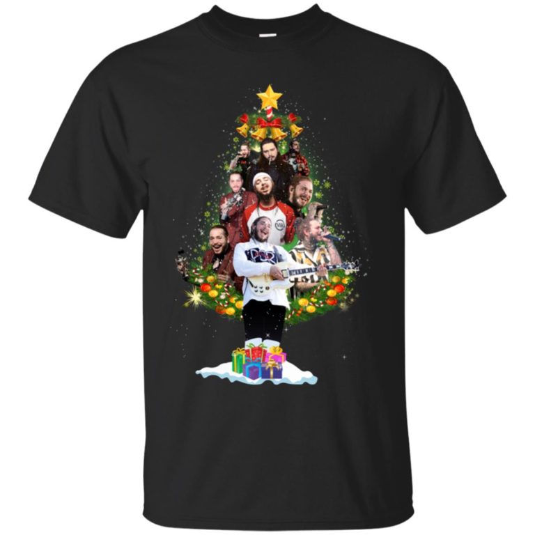 Post Malone Christmas Tree T shirt, Ls, Sweatshirt