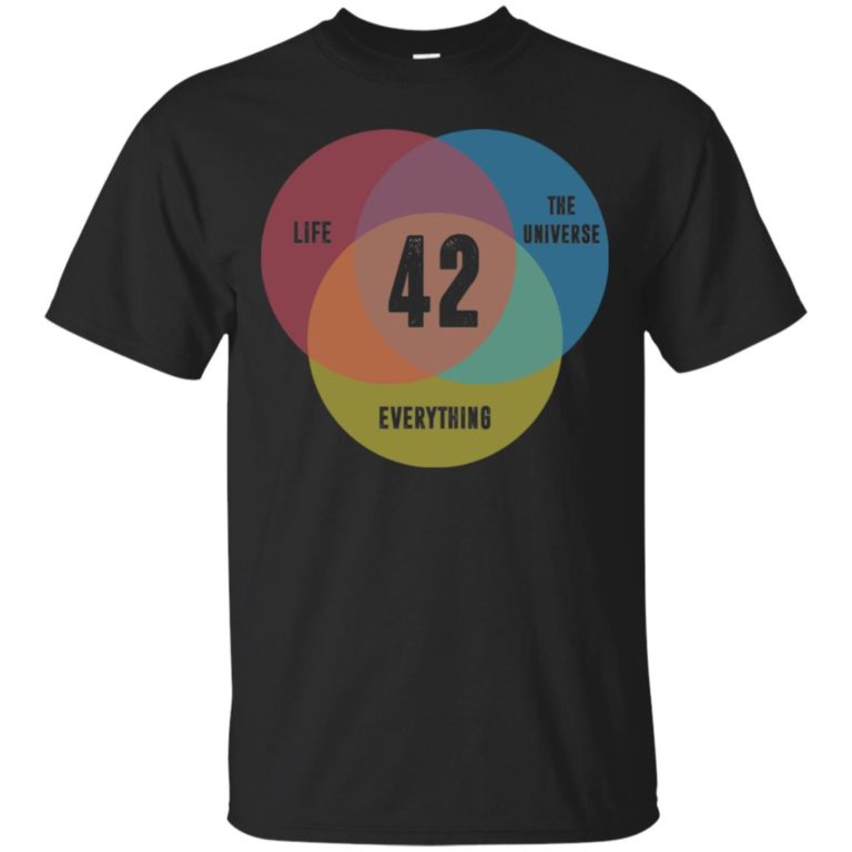 Life, the Universe & Everything – Life Meaning is 42 T shirt, Ls, Hoodie