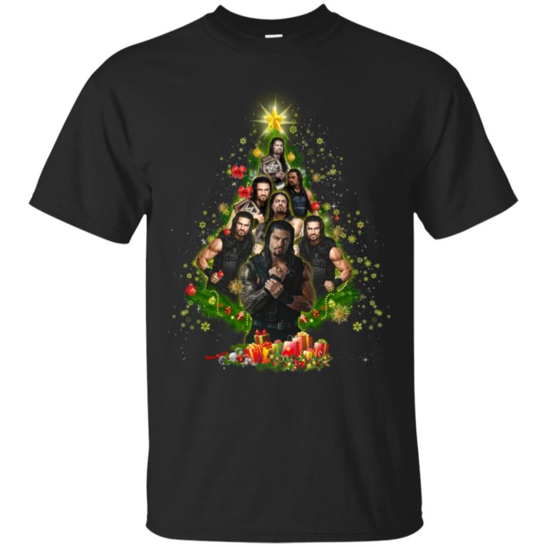 Roman Reigns Christmas Tree Sweatshirt, Ls, Hoodie