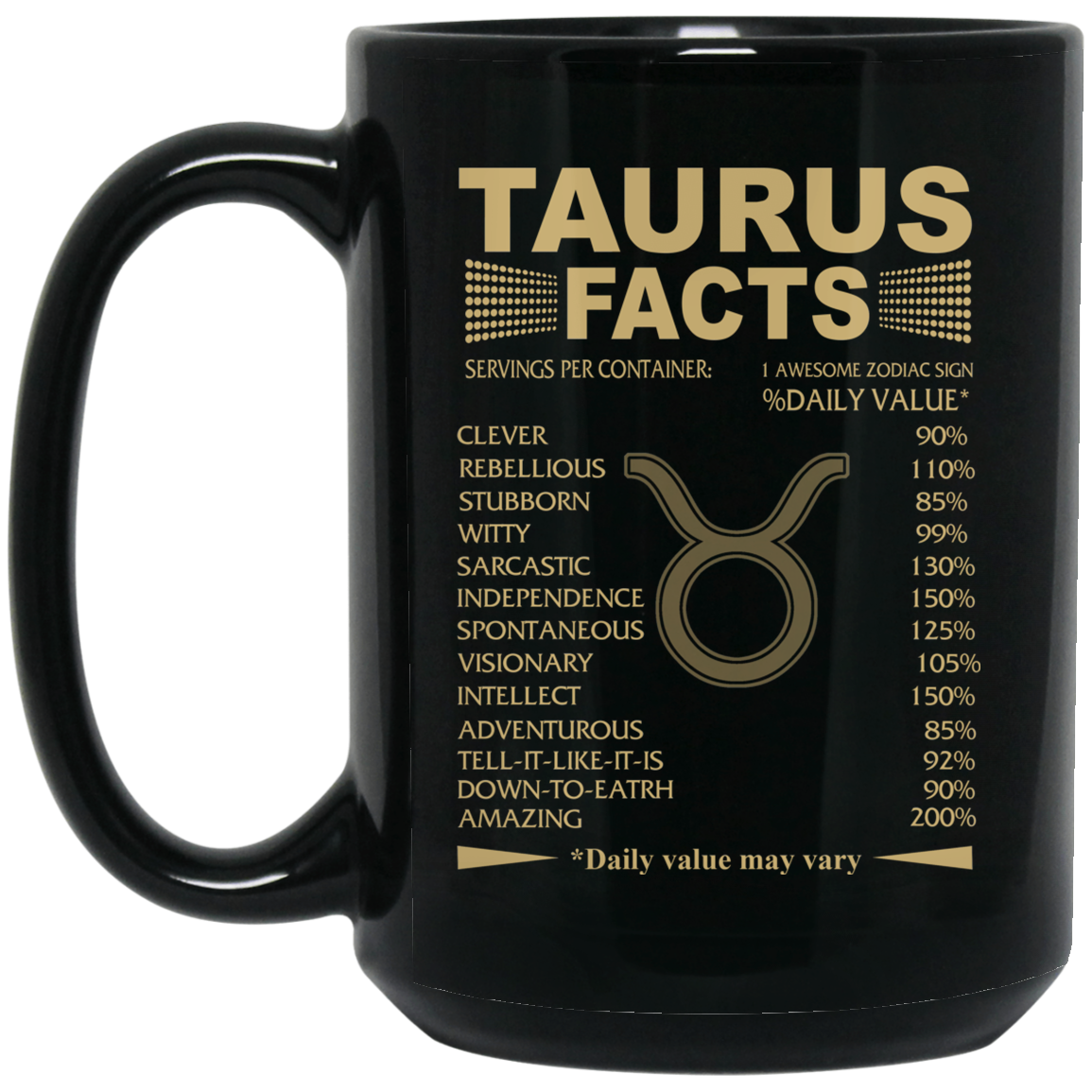 Taurus facts coffee mugs - RobinPlaceFabrics