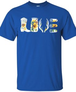 Sunflower Love hunting equipment boots bottle bullets t shirt, long sleeve, hoodie