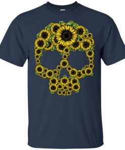 Skull sunflower hoodie, tank, t shirt