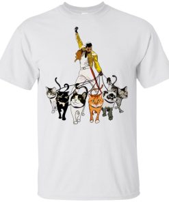 Freddie Mercury and cats hoodie, tank, t shirt