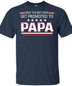 Only the best dads get promoted to papa t shirt, v neck, hoodie