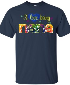 Heart I love being nana t shirt, ls, tank top