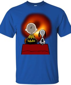 Snoopy and Charlie Brown watching cosmic black hole shirt Snoopy and Charlie Brown watching cosmic black hole shirt