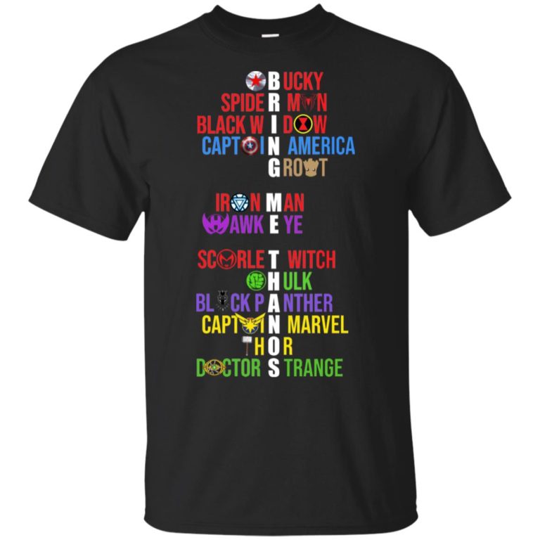 Bring me Thanos Bucky Spiderman Black Widow Captain America Groot t shirt, tank, hoodie