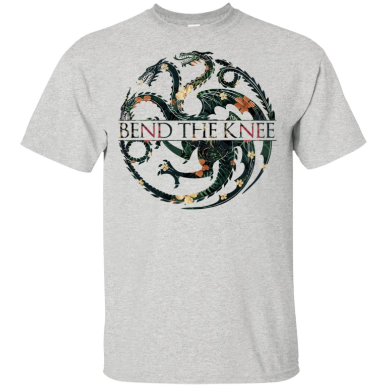 Flower Game of Thrones bend the knee t shirt, tank, hoodie