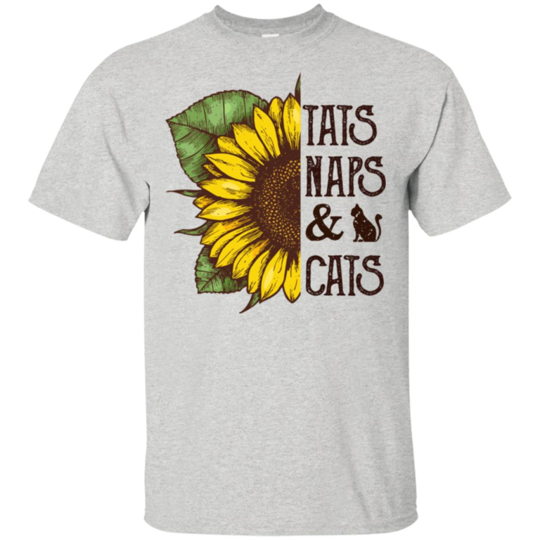 Sunflower tats naps and cats t shirt, tank top, hoodie