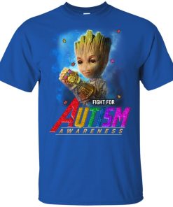 Baby Groot infinity gauntlet fight for autism awareness t shirt, tank top, hoodie Baby Groot infinity gauntlet fight for autism awareness t shirt, tank top, hoodie