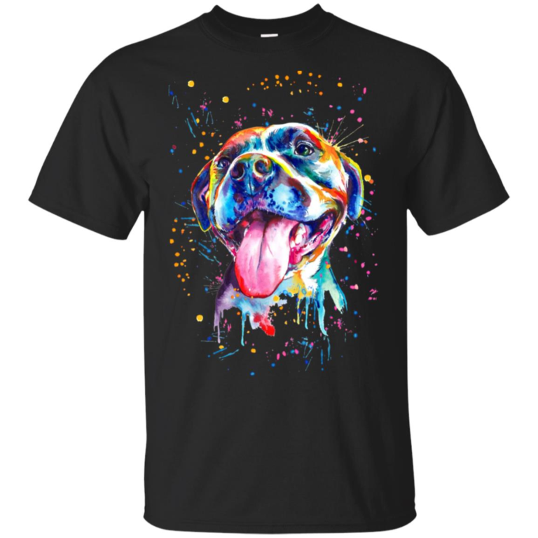 Pitbull watercolor painting hoodie, ls, t shirt
