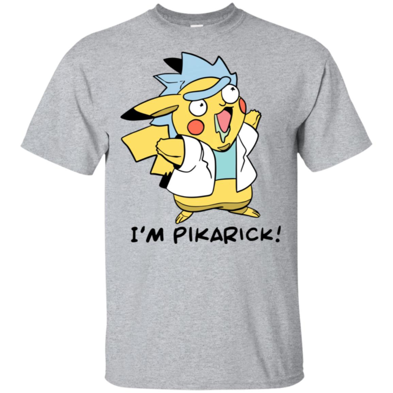 Rick and Morty Fusion Pikachu I’m Pikarick hoodie, t shirt