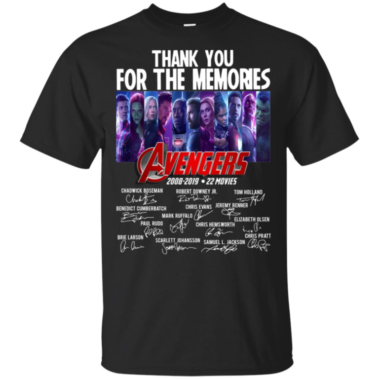 Avengers Thank you for the memories 2008-2019 vneck, t shirt