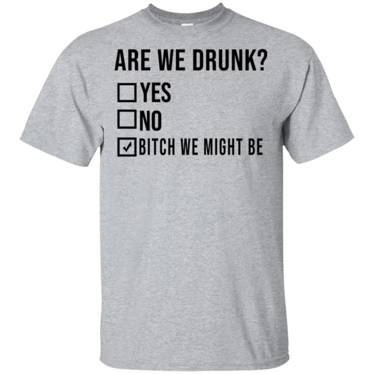 Are we drunk Bitch we might be hoodie, t shirt