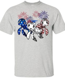 Independence day 4th of July Turtles American flag hoodie, t shirt