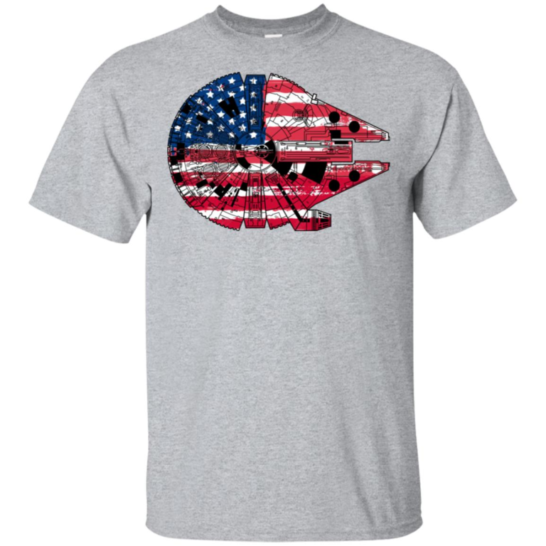 4th of July Star Wars Millennium Falcon United States flag hoodie, t shirt