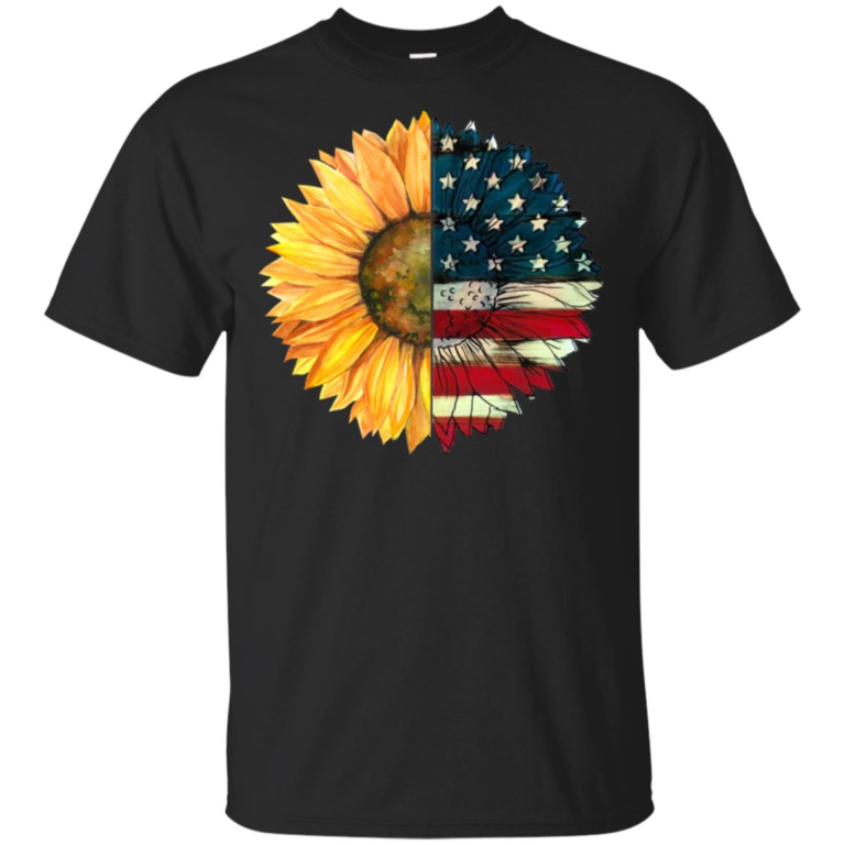 4th of July Sunflower American flag hoodie, t shirt