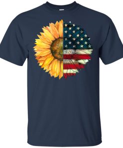 4th of July Sunflower American flag hoodie, t shirt